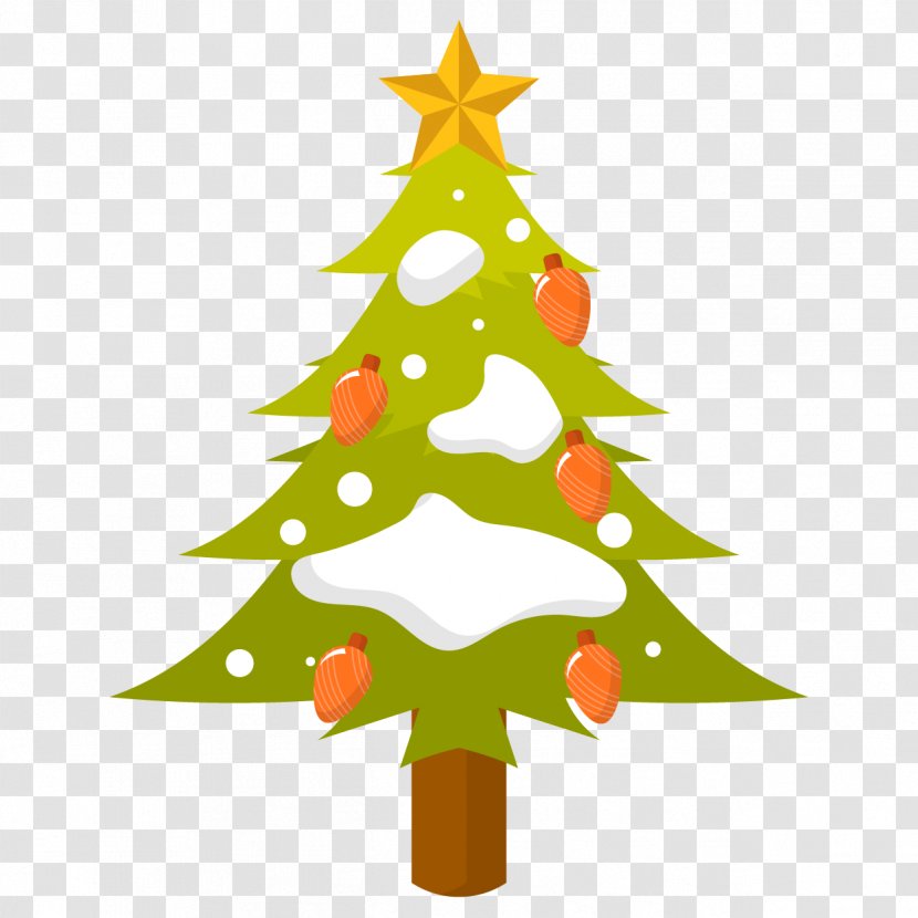 Christmas Tree Day Image Winter - Night - Down Transparent PNG