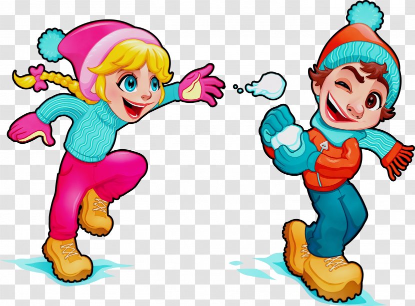 Snow Background - Toddler - Playing In The Fictional Character Transparent PNG