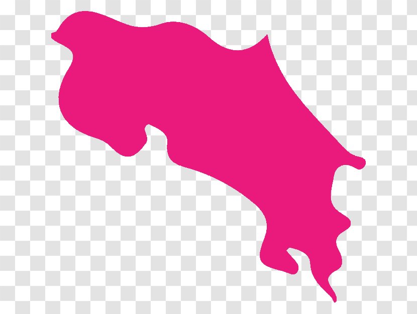 Costa Rica Vector Map Clip Art - Pink Transparent PNG