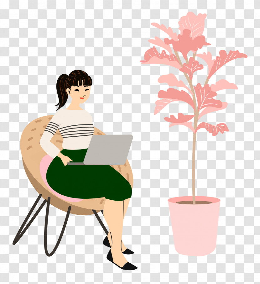 Alone Time Lady Computer Transparent PNG