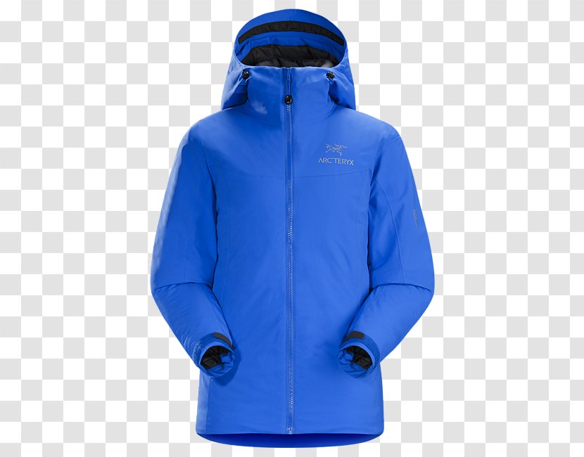 Hoodie T-shirt Jacket Arc'teryx Clothing - Electric Blue Transparent PNG