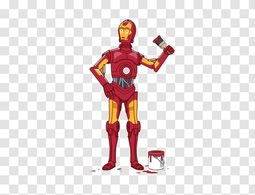 C-3PO R2-D2 Iron Man Chewbacca Coffee - Painters Transparent PNG