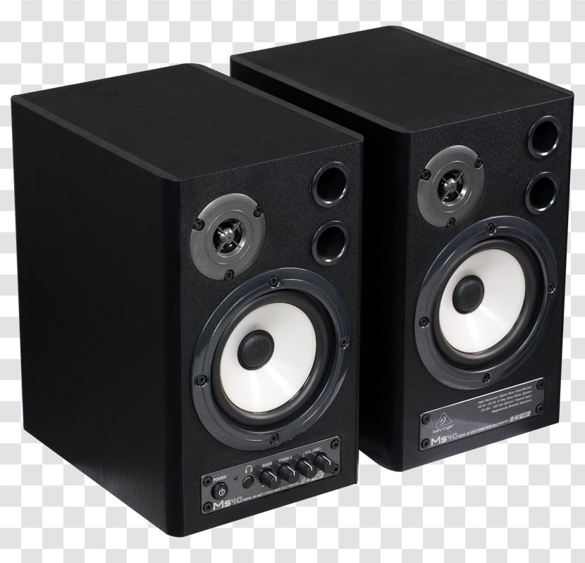 BEHRINGER MS20 / MS40 Studio Monitor Loudspeaker Audio - Headphones Transparent PNG