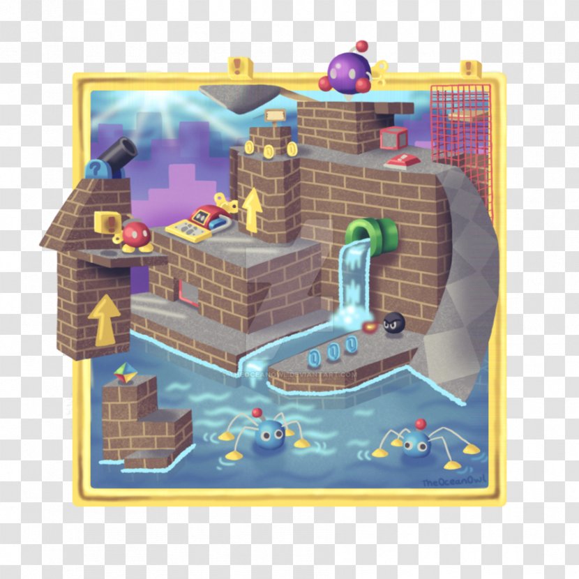 Super Mario 64 Painting Artist Image - Deviantart - Ocean Watercolor Transparent PNG