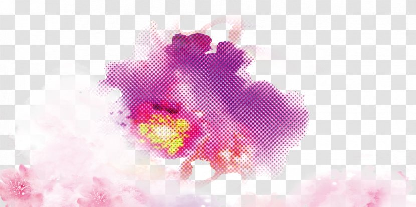 Poster Wallpaper - Frame - Ink Flower Decoration Transparent PNG