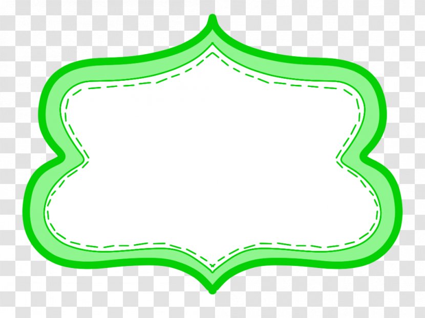 Paper Doodle Clip Art - Green Border Transparent PNG