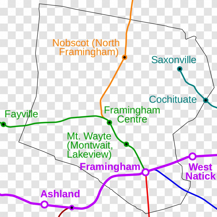 Framingham Station Saxonville Natick Fitchburg Nobscot - Village - Orange Branch Transparent PNG