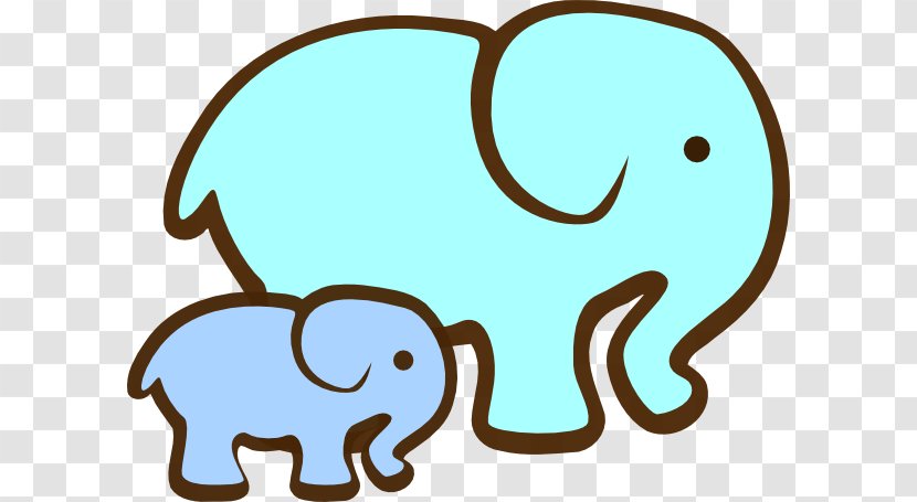 Elephant Mother Clip Art - African - Green Cliparts Transparent PNG