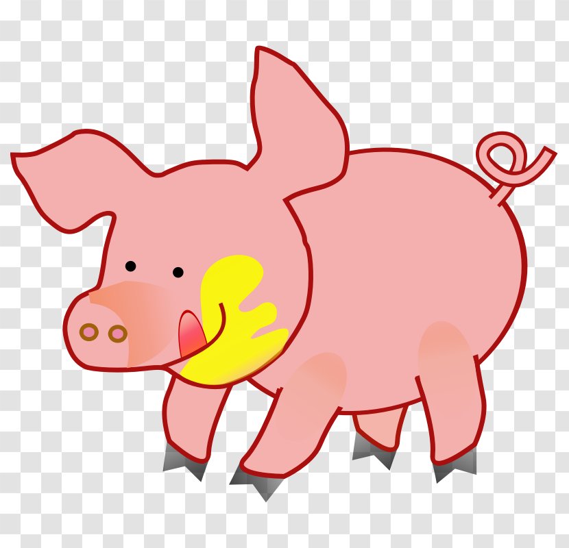 Cattle Sheep Farm Clip Art - Red - Cartoon Pigs Images Transparent PNG