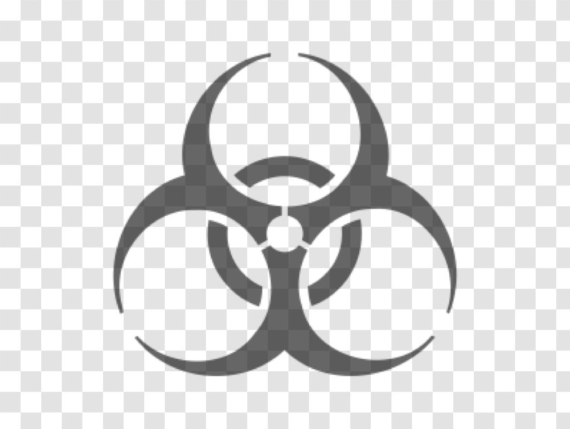 Biological Hazard Symbol - Black And White Transparent PNG