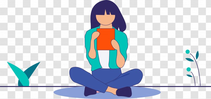 Physical Fitness Cartoon Sitting Yoga Animation - Balance Meditation Transparent PNG