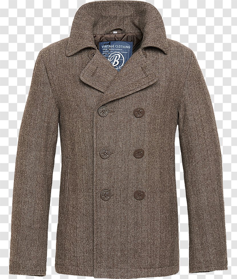 Pea Coat Jacket Herringbone Clothing - Fashion - Peacoat With Hoodie Transparent PNG