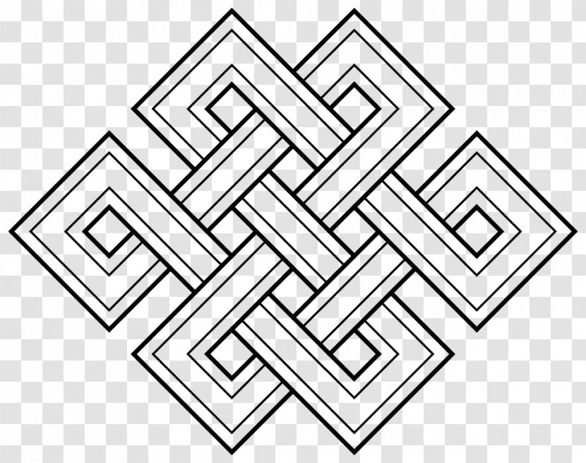 Endless Knot Buddhist Symbolism Ashtamangala Tibetan Buddhism - Text Transparent PNG