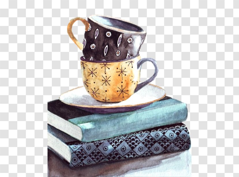 Coffee Cup Cafe Teacup Watercolor Painting - Tea Transparent PNG