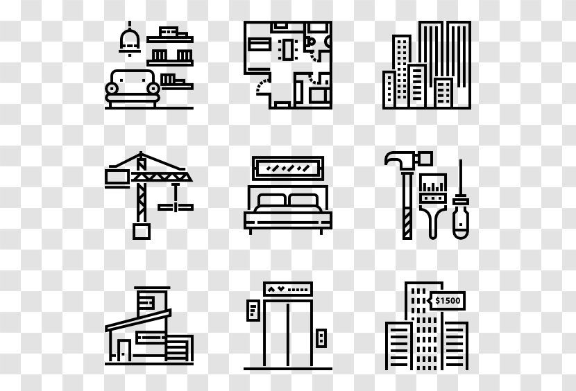 QR Code Clip Art - Drawing - Real Estate Icon Transparent PNG