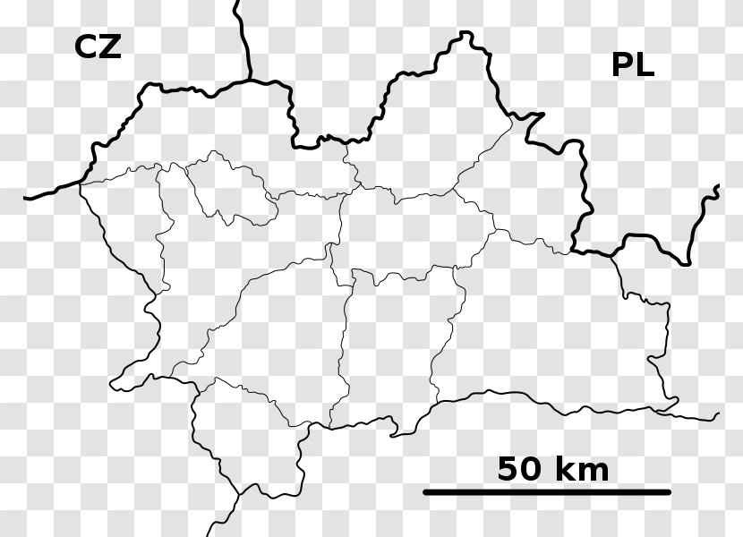 Žilina Rajec Zbyňov Map Trenčín Region - Blank Transparent PNG