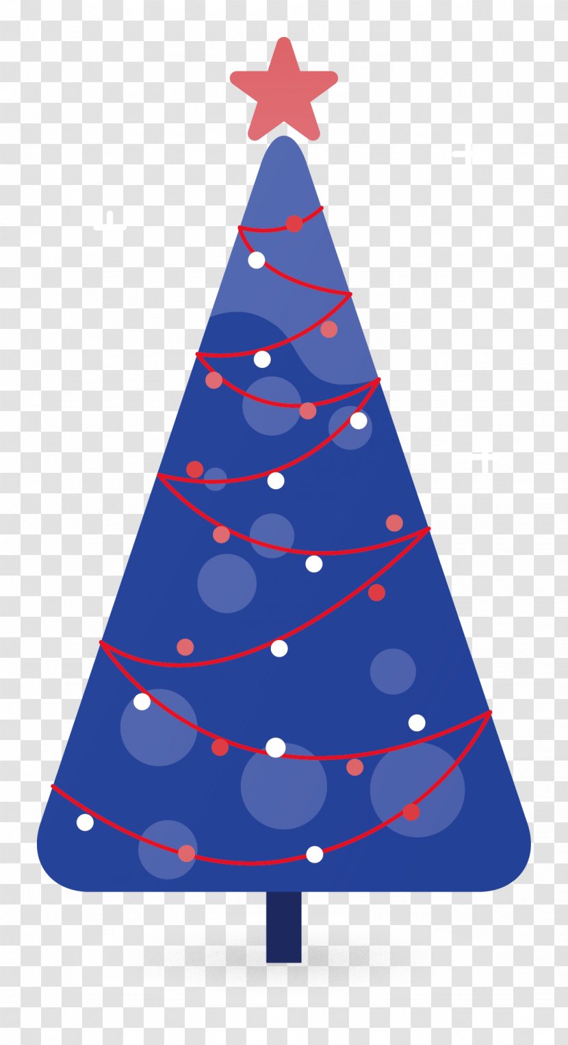 Christmas Tree Decoration Clip Art - Cone - Blue Transparent PNG