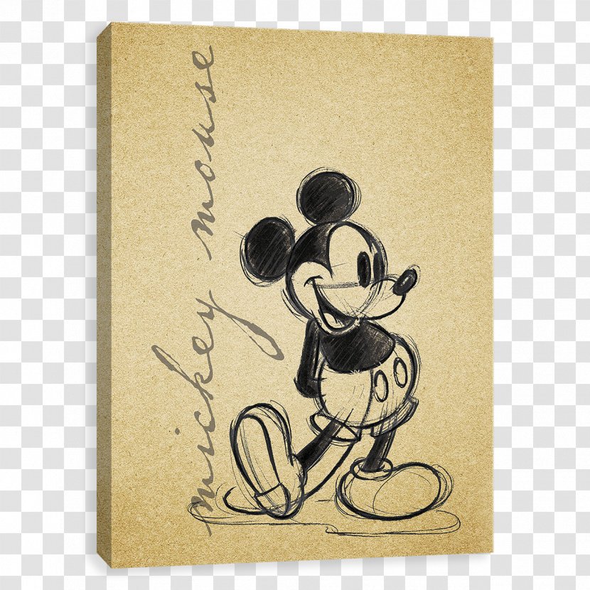 Mickey Mouse Minnie Canvas Art Drawing - Stencil - Black Panther And Widow Romance Transparent PNG