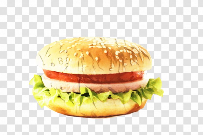 Hamburger Cheeseburger Bun Food Sandwich - Slider - Small Bread Transparent PNG