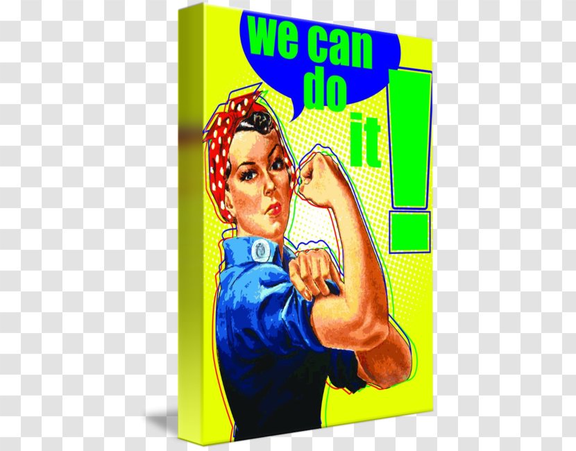We Can Do It! Poster Startup Company Rosie The Riveter - Watercolor Transparent PNG