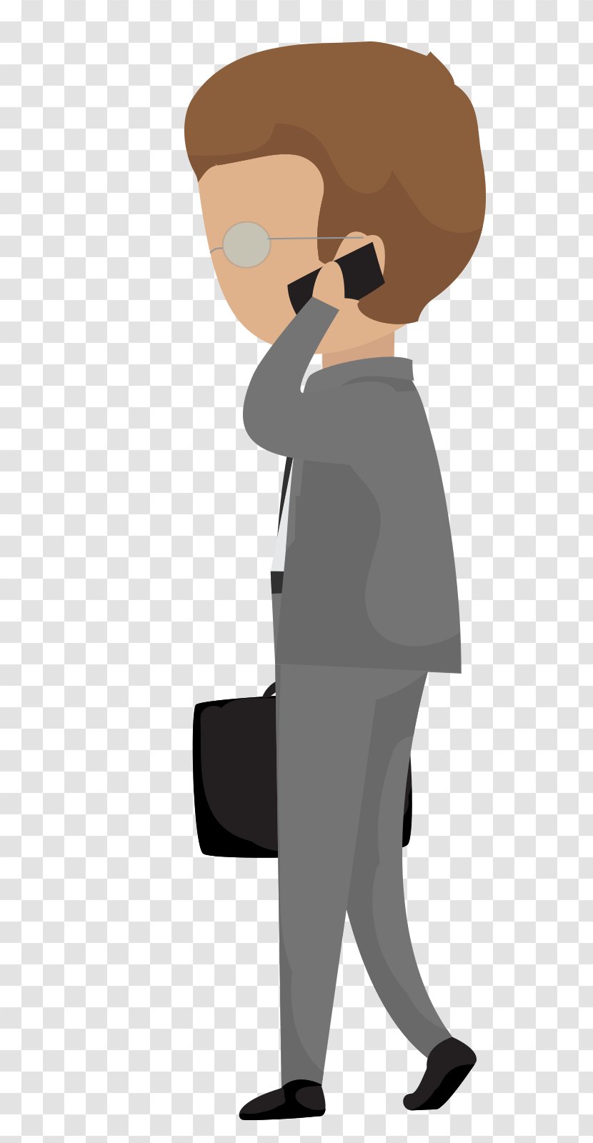 Cartoon Computer File - Communication - The Man Who Is Calling Transparent PNG