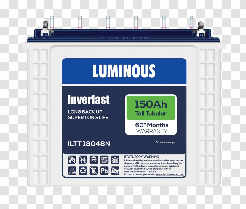Power Inverters Electric Battery UPS Ampere Hour Luminous - Price - Automotive Transparent PNG