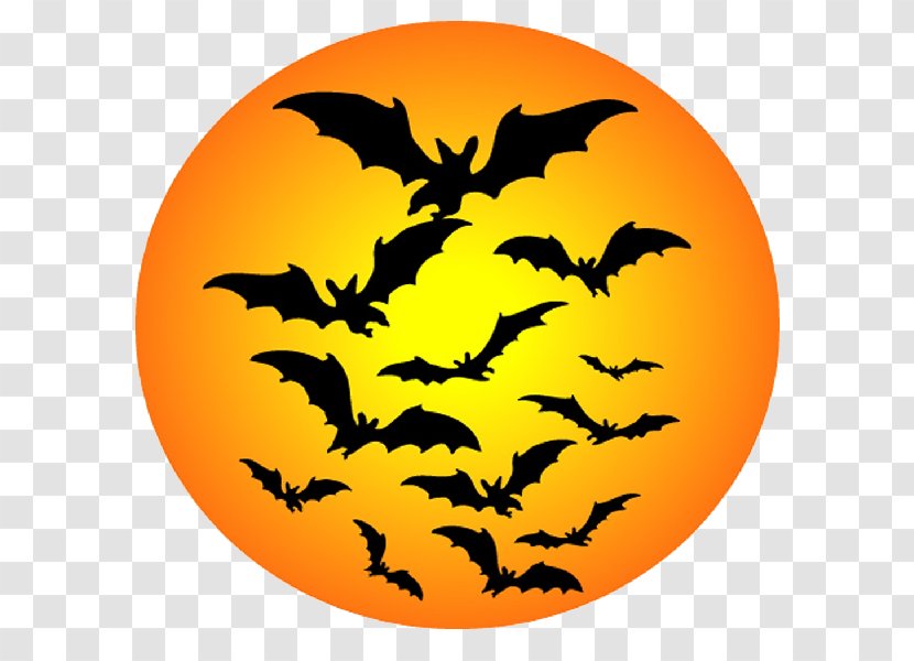 Halloween Bat Clip Art - Leaf - Moon Transparent PNG