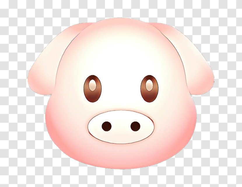 Pig Cartoon - Head - Smile Suidae Transparent PNG