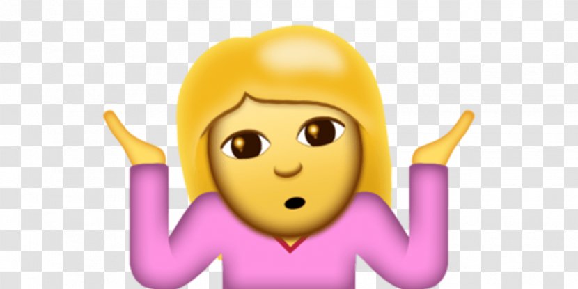 Emoji Shrug Facepalm Emoticon - Cartoon - Hand Transparent PNG
