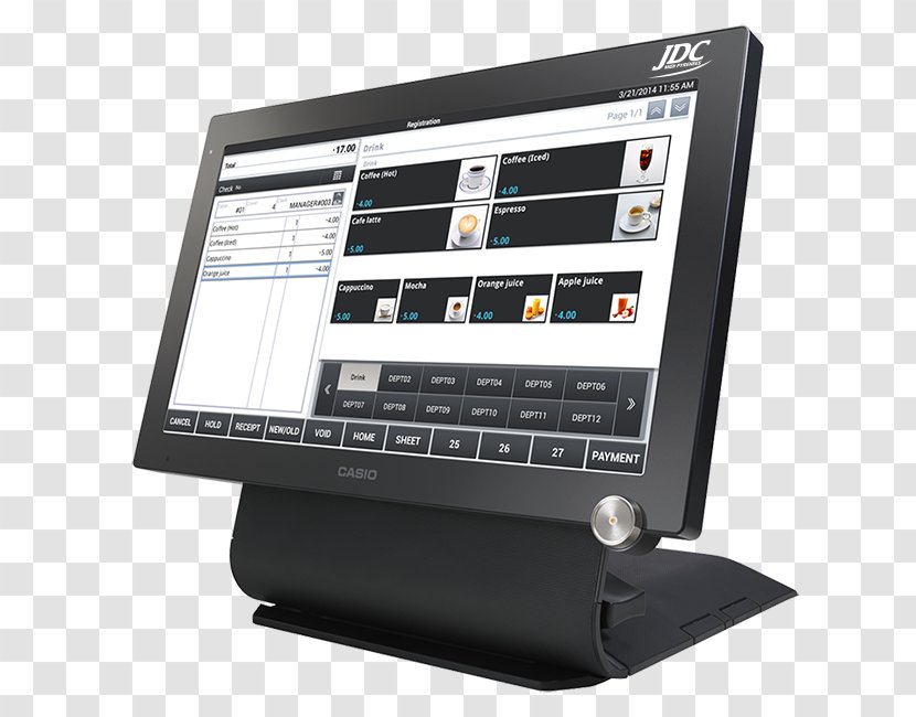 Point Of Sale Casio Cash Register Retail United Kingdom - Computer Monitor Transparent PNG