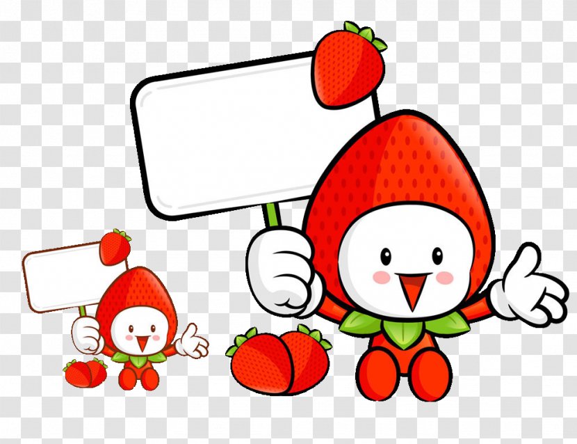 Juice Strawberry Fruit Cartoon - Fictional Character - Plate Decorative Buckle-free Publicity Material Transparent PNG