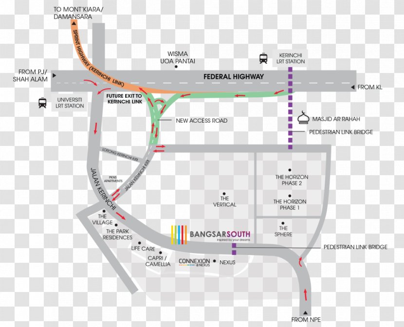 Vertical Bangsar South The Business Suite Kerinchi LRT Station BSI Services Malaysia Sdn Bhd - Lrt - Map Transparent PNG