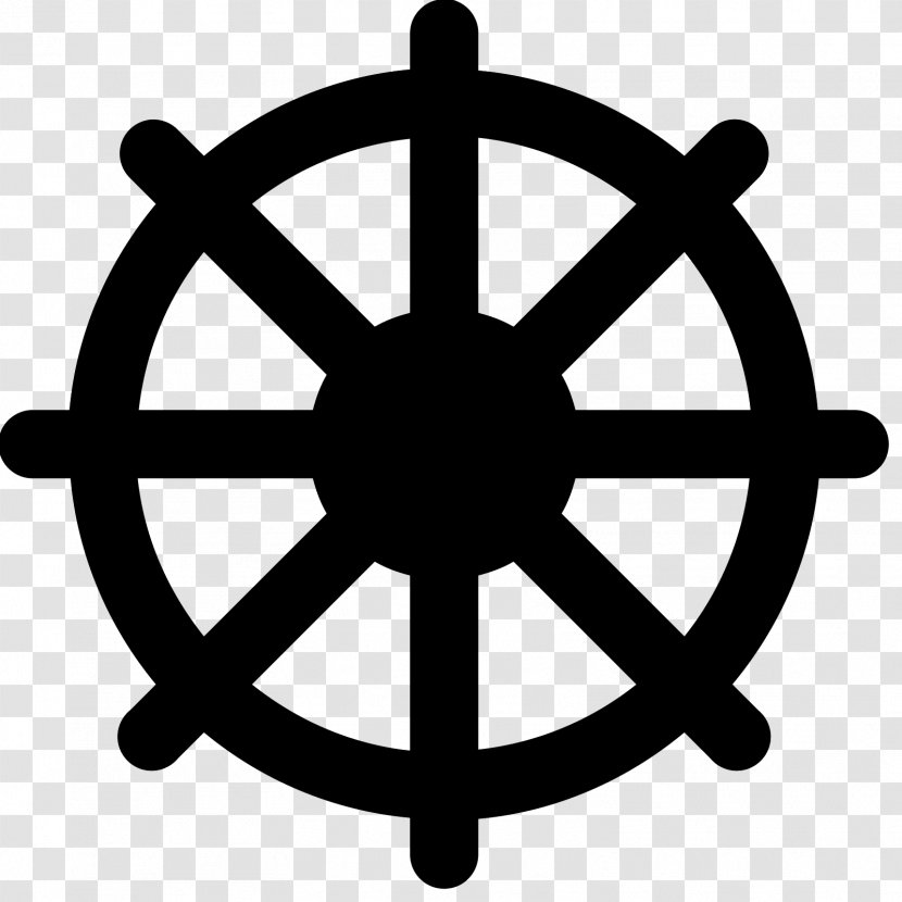 Ship's Wheel Helmsman Dharmachakra - Sailor - Budha Transparent PNG