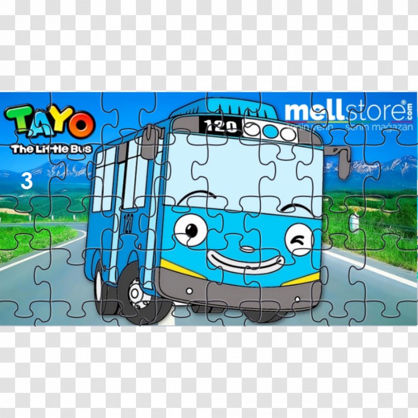 Jigsaw Puzzles Toy Transport Bus Vehicle - Tayo Little Transparent PNG