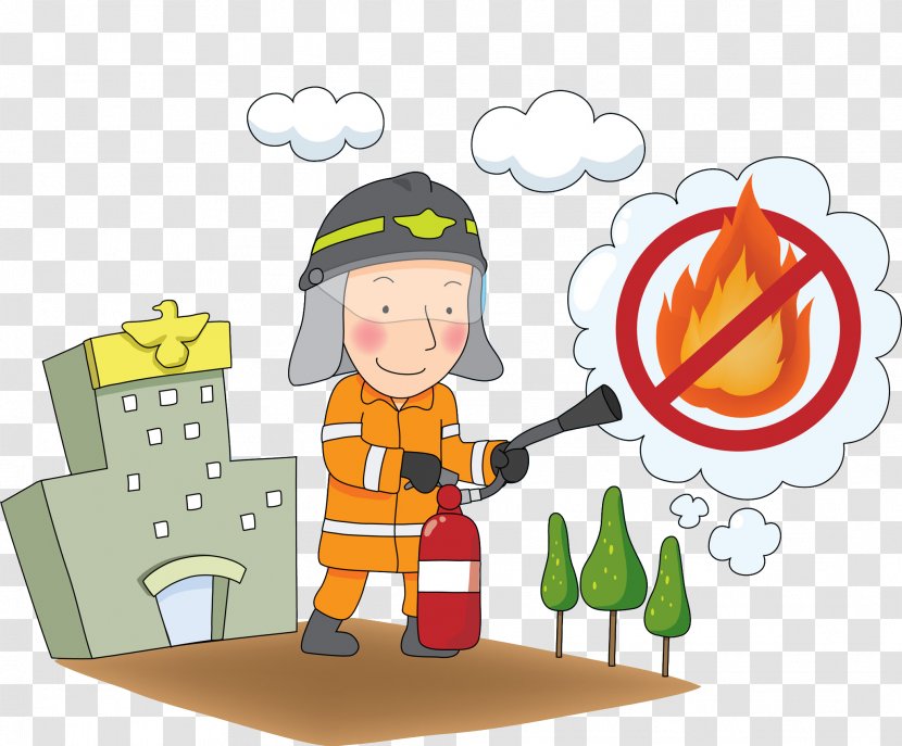Conflagration Day Of Firefighting - Watercolor - A Fireman Transparent PNG