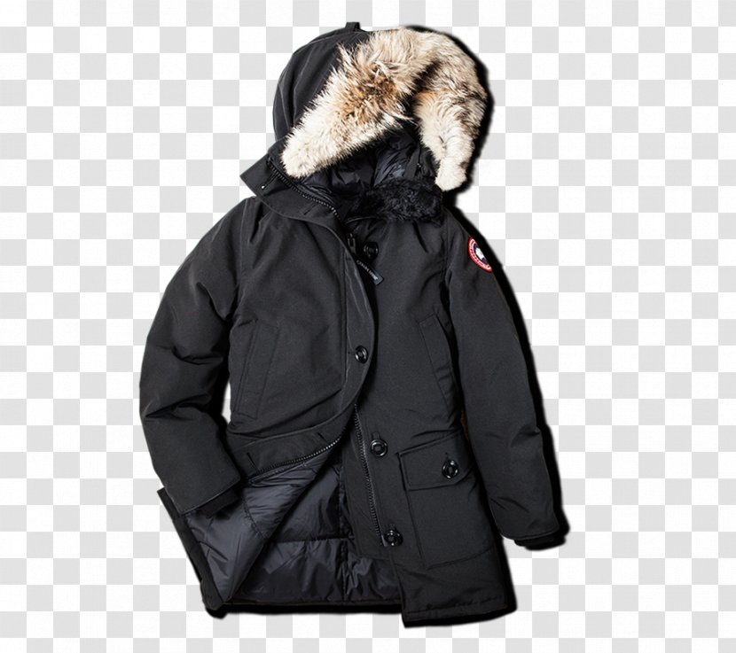 Hood Fur Clothing Coat Jacket - Black M - Canada Goose Transparent PNG