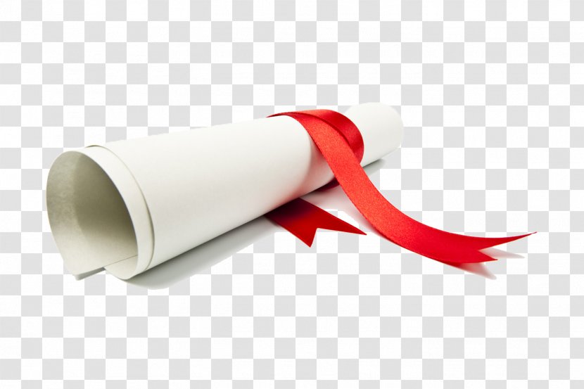 Academic Certificate Diploma Scroll Certification Business - Royaltyfree - Red Ribbon Transparent PNG