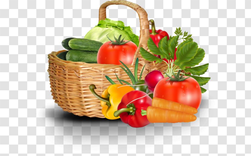 Tomato Soup Vegetable Bell Pepper - Peppers And Chili - Creative Portable Bamboo Basket Fruits Transparent PNG