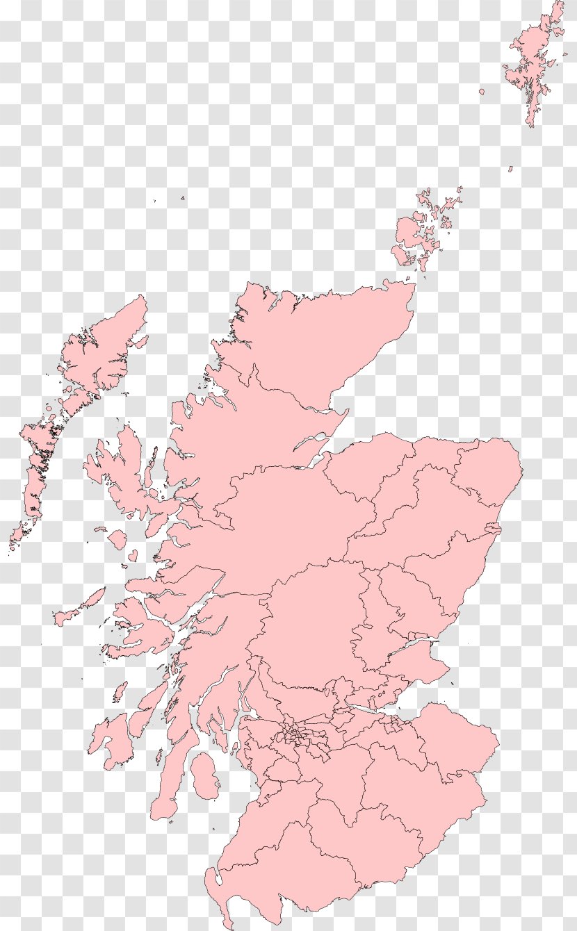 Outer Hebrides Fife Highlands And Islands Na H-Eileanan An Iar Paisley Renfrewshire North - Pink - Map Transparent PNG