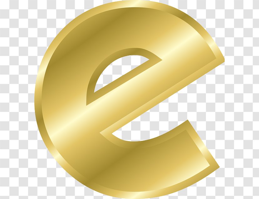 Letter Alphabet Clip Art - Brass - E Transparent PNG