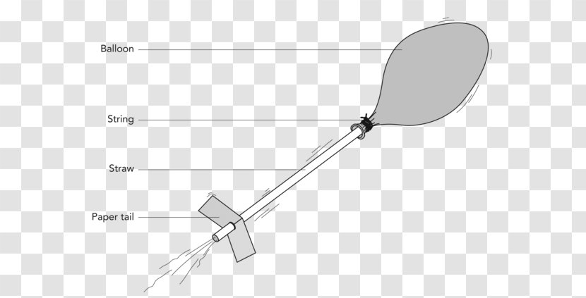 Balloon Rocket Spacecraft Project - Fishing Line - Paper Transparent PNG