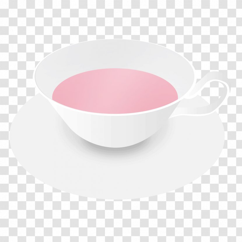 Coffee Cup Saucer Bowl - A Strawberry Flavored Drinks Transparent PNG