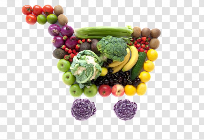 Grocery Store Shopping Cart Supermarket Food - Organic - Fruits And Vegetables Image Transparent PNG