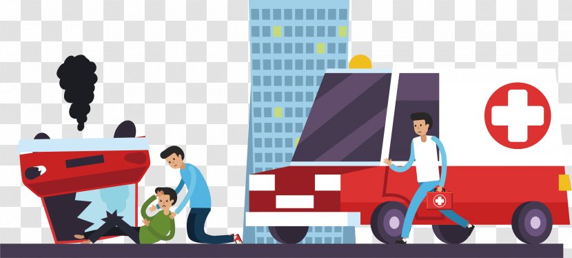 Traffic Collision Accident Euclidean Vector Icon - Brand - Painted Car Comics Transparent PNG