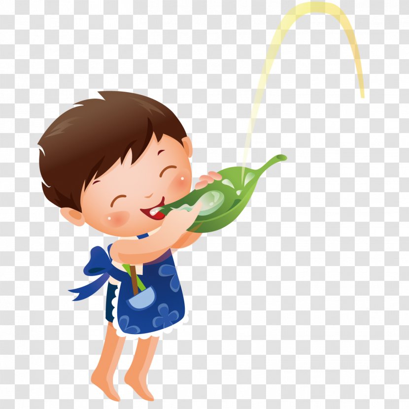 Drink With A Lotus Leaf - Product - Fictional Character Transparent PNG