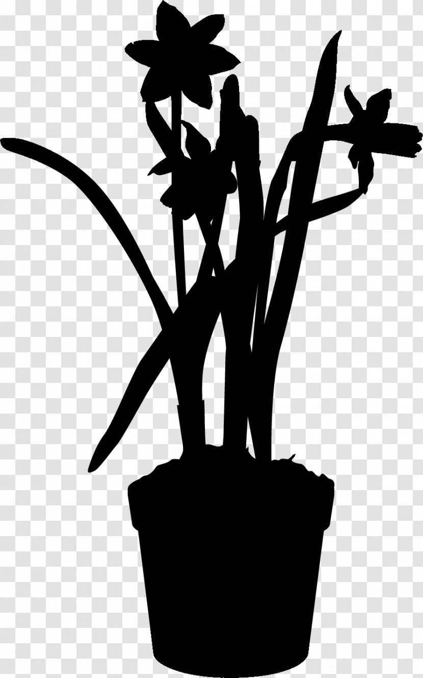 Clip Art Character Flowering Plant Silhouette - Stem - Plants Transparent PNG