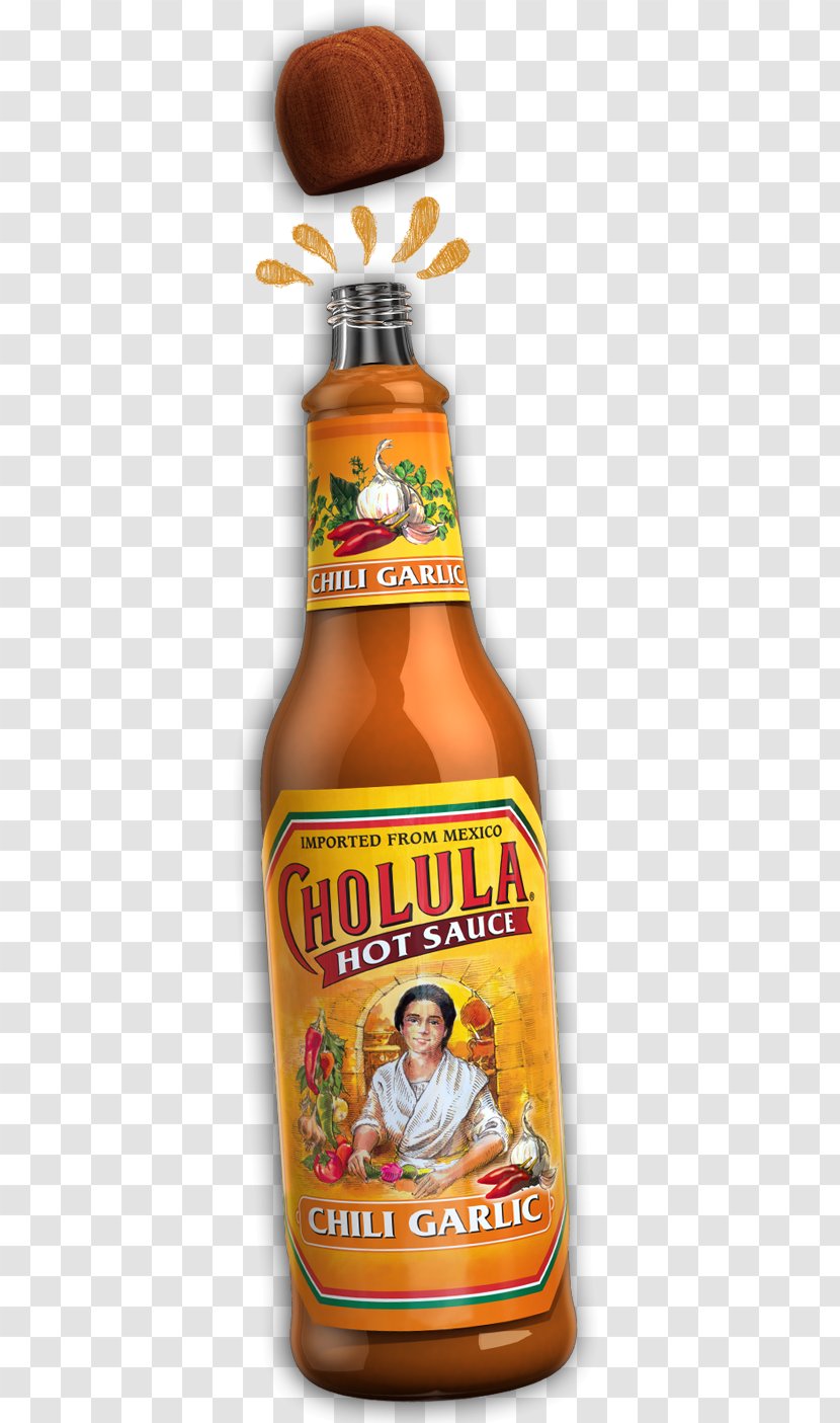 Cholula Hot Sauce Chili Con Carne Mexican Cuisine Pepper - Garlic Transparent PNG