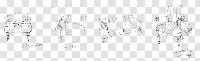 White Line Art Sketch - Black And - Furniture Transparent PNG