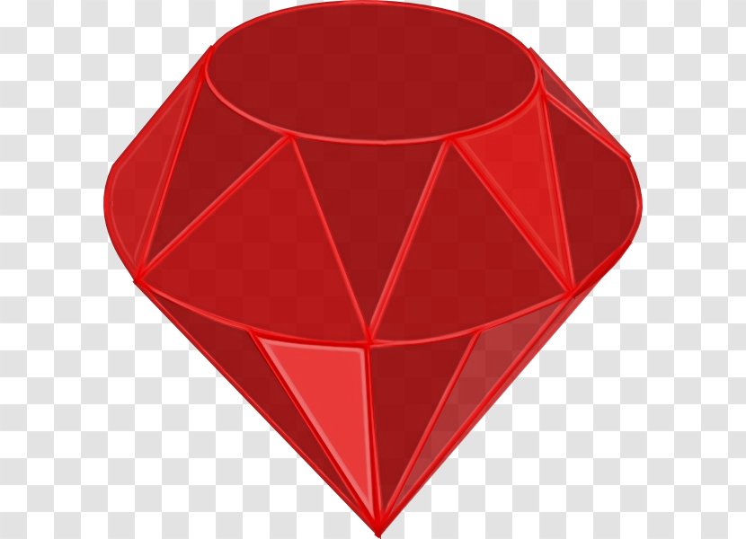 Red Clip Art Line Triangle Heart - Wet Ink - Symbol Symmetry Transparent PNG