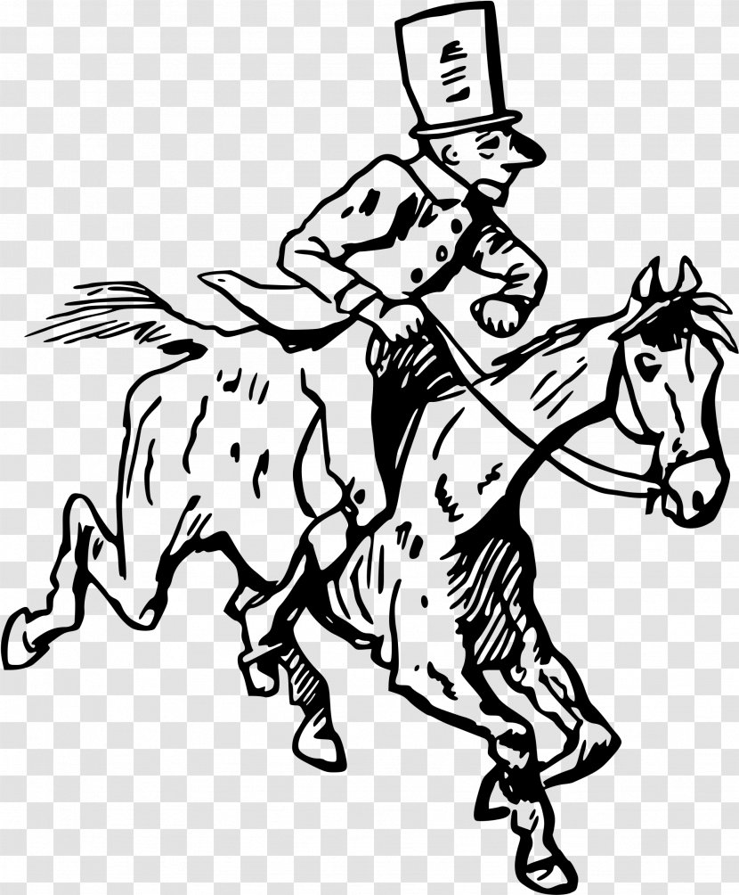 Horse Drawing Clip Art - Monochrome - Riding Transparent PNG